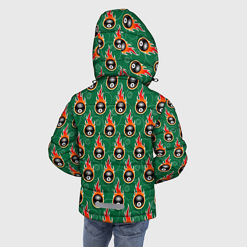 Зимняя куртка для мальчика Бильярд-восьмёрка / 3D-Черный – фото 4