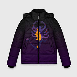 Куртка зимняя для мальчика Drive - Retrowave, цвет: 3D-черный