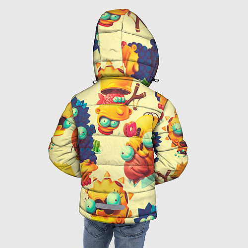 Зимняя куртка для мальчика Crazy Simpsons / 3D-Черный – фото 4
