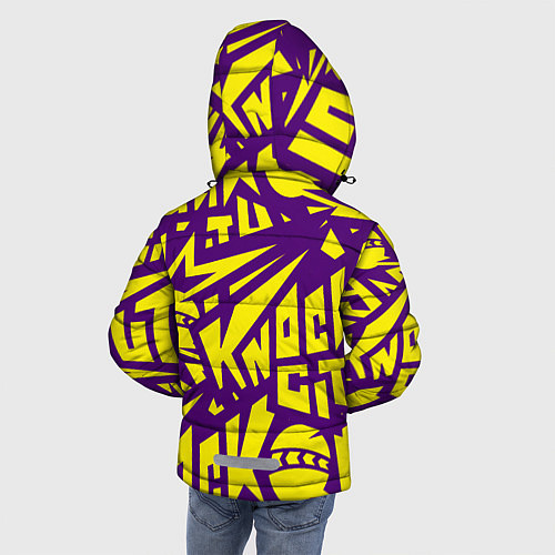 Зимняя куртка для мальчика Knockout City лого узор / 3D-Черный – фото 4