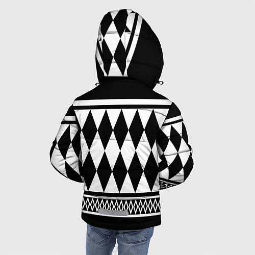Зимняя куртка для мальчика Абстракционизм / 3D-Черный – фото 4