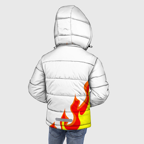 Зимняя куртка для мальчика Огонь / 3D-Черный – фото 4