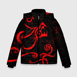 Куртка зимняя для мальчика ТАТУИРОВКА ДРАКЕНА, цвет: 3D-черный