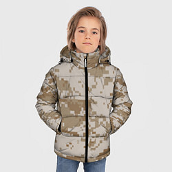 Куртка зимняя для мальчика Камуфляжный пиксель, цвет: 3D-красный — фото 2