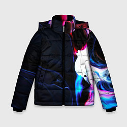Куртка зимняя для мальчика Абстракция, цвет: 3D-черный