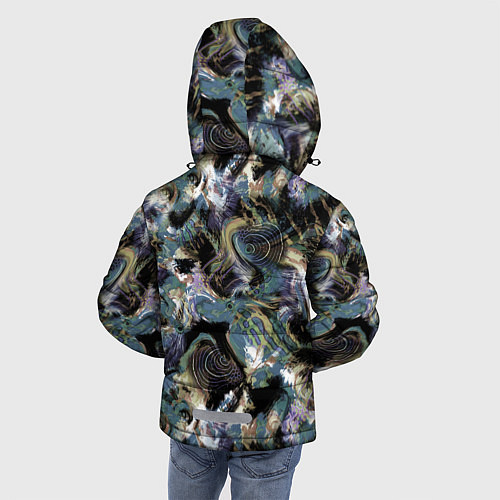 Зимняя куртка для мальчика Узор для рыбака / 3D-Черный – фото 4