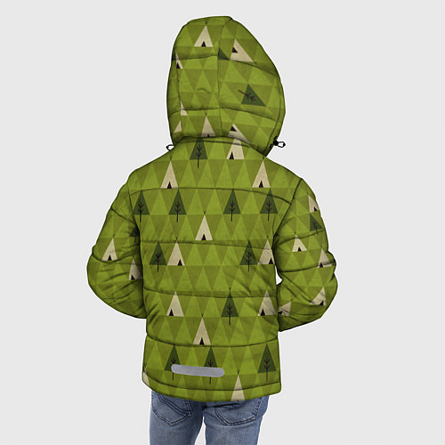Зимняя куртка для мальчика Лес Текстура / 3D-Черный – фото 4