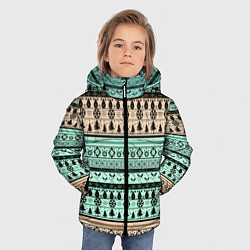 Куртка зимняя для мальчика Новогодний зимний орнамент, цвет: 3D-черный — фото 2
