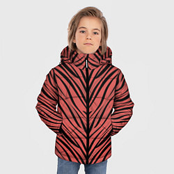 Куртка зимняя для мальчика Полосатый тигровый узор, цвет: 3D-светло-серый — фото 2