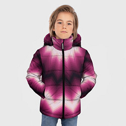 Куртка зимняя для мальчика Черно-пурпурный калейдоскоп, цвет: 3D-черный — фото 2