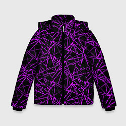 Зимняя куртка для мальчика Фиолетово-черный абстрактный узор