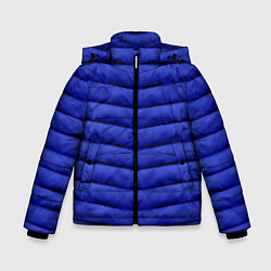 Куртка зимняя для мальчика Синий пуховик, цвет: 3D-черный