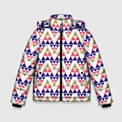 Зимняя куртка для мальчика Геометрический узор в виде треугольников