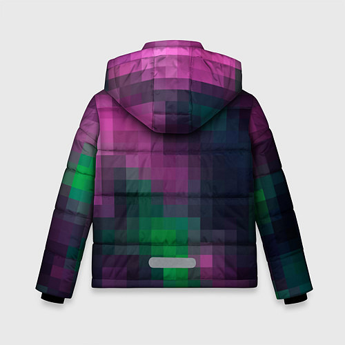 Зимняя куртка для мальчика Разноцветный геометрический уз / 3D-Светло-серый – фото 2