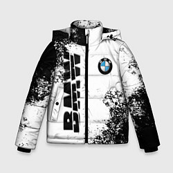 Куртка зимняя для мальчика BMW БМВ РАЗРЕЗАННОЕ ЛОГО, цвет: 3D-светло-серый