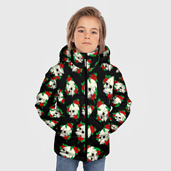 Куртка зимняя для мальчика Черепа и розы Skull and Roses, цвет: 3D-черный — фото 2