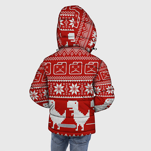 Зимняя куртка для мальчика Новогодний гугл / 3D-Черный – фото 4