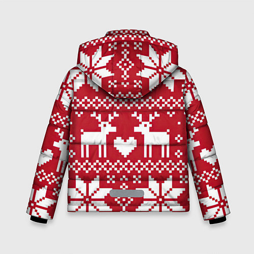 Зимняя куртка для мальчика Рождественские олени / 3D-Светло-серый – фото 2