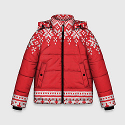 Куртка зимняя для мальчика Зимний лес, цвет: 3D-черный