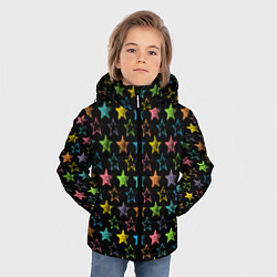 Куртка зимняя для мальчика Парад звезд, цвет: 3D-черный — фото 2