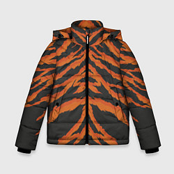 Зимняя куртка для мальчика Шкура тигра оранжевая