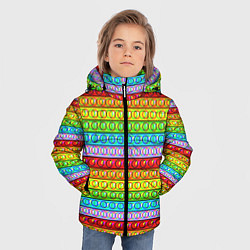 Куртка зимняя для мальчика GLITCH POP IT ГЛИТЧ ПОП ИТ, цвет: 3D-светло-серый — фото 2