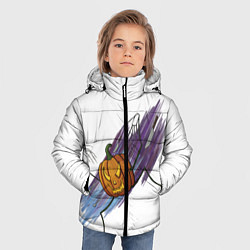 Куртка зимняя для мальчика Агрессивная тыква, цвет: 3D-черный — фото 2