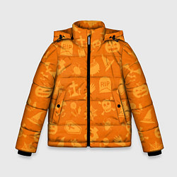 Куртка зимняя для мальчика ТЕПЛЫЙ ХЕЛЛОУИН, цвет: 3D-черный