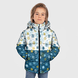 Куртка зимняя для мальчика Падают Снежинки, цвет: 3D-черный — фото 2