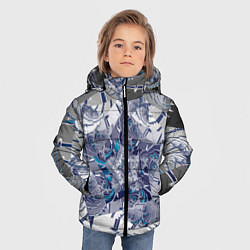 Куртка зимняя для мальчика Абстракция 499, цвет: 3D-светло-серый — фото 2