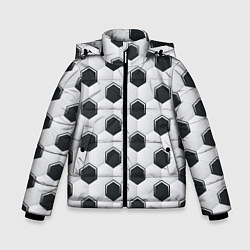Зимняя куртка для мальчика Текстура футбольного мяча