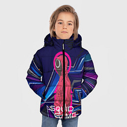 Куртка зимняя для мальчика Игра в кальмара: Абстракция, цвет: 3D-черный — фото 2