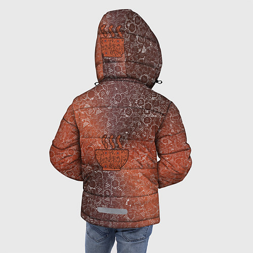 Зимняя куртка для мальчика Горячее блюдо на фоне АПВ 8 4 2 9 / 3D-Черный – фото 4