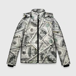 Куртка зимняя для мальчика Dollars money, цвет: 3D-черный