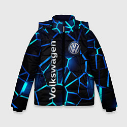 Куртка зимняя для мальчика Фольксваген 3D плиты, цвет: 3D-светло-серый