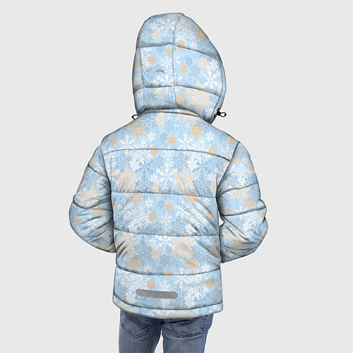 Зимняя куртка для мальчика Узоры Снежинки / 3D-Черный – фото 4