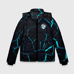 Куртка зимняя для мальчика BMW 3D плиты с подсветкой цвета 3D-черный — фото 1