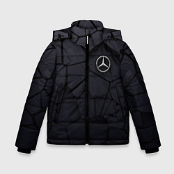 Куртка зимняя для мальчика Мерседес 3D плиты, цвет: 3D-светло-серый
