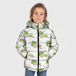 Куртка зимняя для мальчика Зеленый чай, цвет: 3D-черный — фото 2
