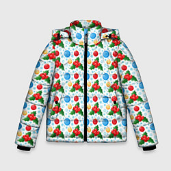 Зимняя куртка для мальчика Новогодняя Символика украшения