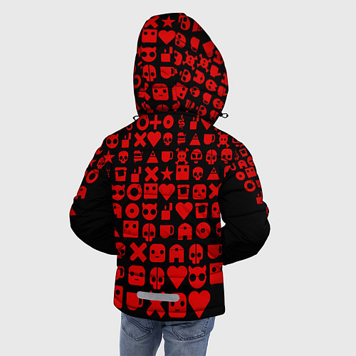 Зимняя куртка для мальчика Любовь, смерть и роботы пиктограммы / 3D-Черный – фото 4