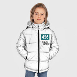 Куртка зимняя для мальчика Игра в кальмара, номер 456, цвет: 3D-черный — фото 2