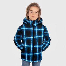 Куртка зимняя для мальчика Неоновая искра, цвет: 3D-черный — фото 2