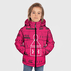 Куртка зимняя для мальчика Игры на стене, цвет: 3D-черный — фото 2