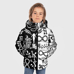 Куртка зимняя для мальчика ТОКИЙСКИЕ МСТИТЕЛИ ЛОГОБОМБИНГ ЧБ, цвет: 3D-черный — фото 2