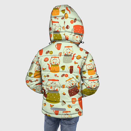 Зимняя куртка для мальчика Осенние чаепитие / 3D-Черный – фото 4