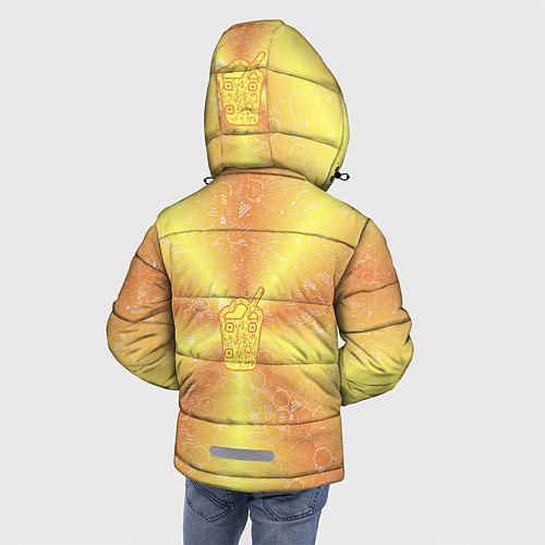Зимняя куртка для мальчика Коктейль на фоне АПВ 10 2 6 14 / 3D-Черный – фото 4