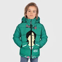Куртка зимняя для мальчика Игра в кальмара Coн Ки ХyH, цвет: 3D-черный — фото 2
