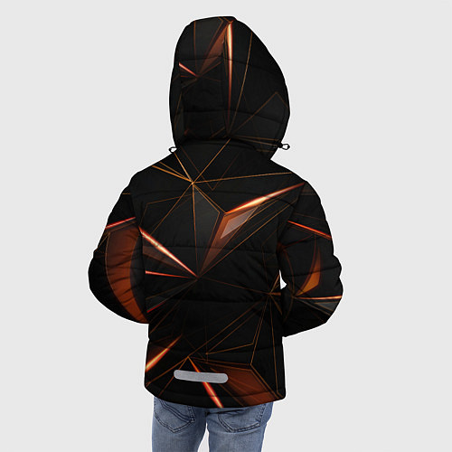 Зимняя куртка для мальчика Геометрическая абстракция / 3D-Черный – фото 4