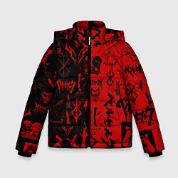 Зимняя куртка для мальчика BERSERK BLACK RED БЕРСЕРК ПАТТЕРН